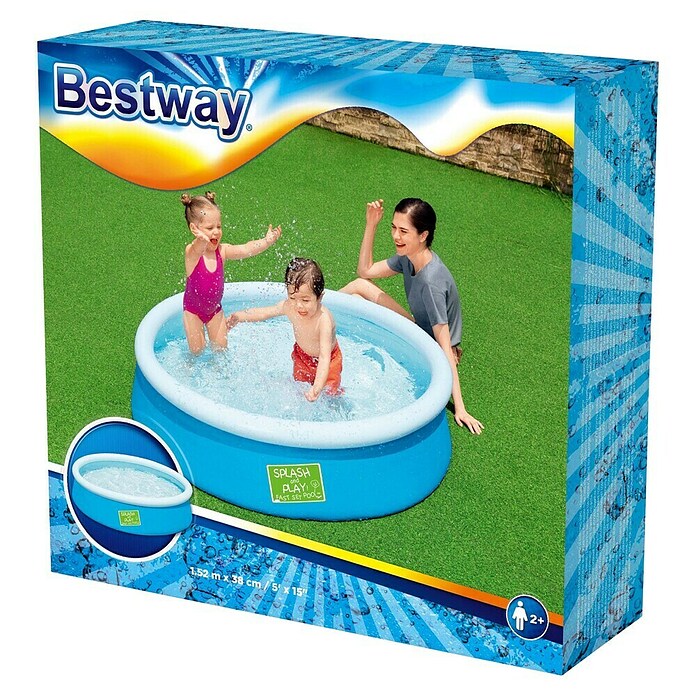 Bestway Opblaasbaar zwembad My First Fast Set Pool 152 (Ø x h: 152 x 38 cm, Blauw, 477 l) | BAUHAUS