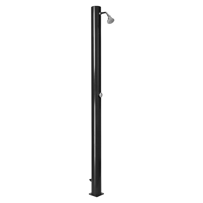 Blue Bay Pooldouche Solar Recht (Hoogte: 202 cm, Staal, Zwart) | BAUHAUS
