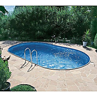 Summer Fun Zwembad inbouw set ovaal 600x320x120 (600 x 320 x 120 cm, 19.000 l, Grijs)