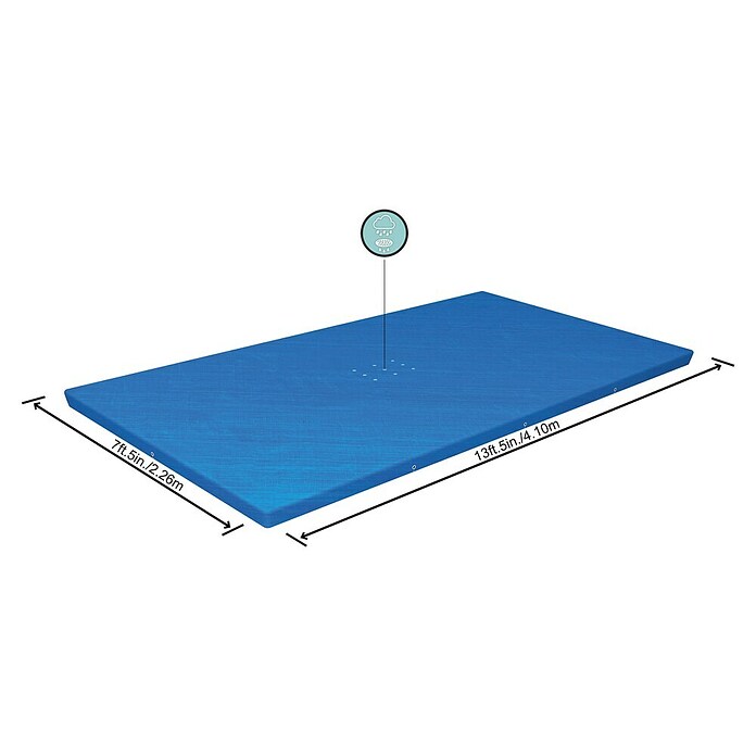 Bestway Afdekzeil voor zwembaden Steel Pro rechthoek 400 (l x b: 410 x 226 cm, Materiaal: Kunststof) | BAUHAUS