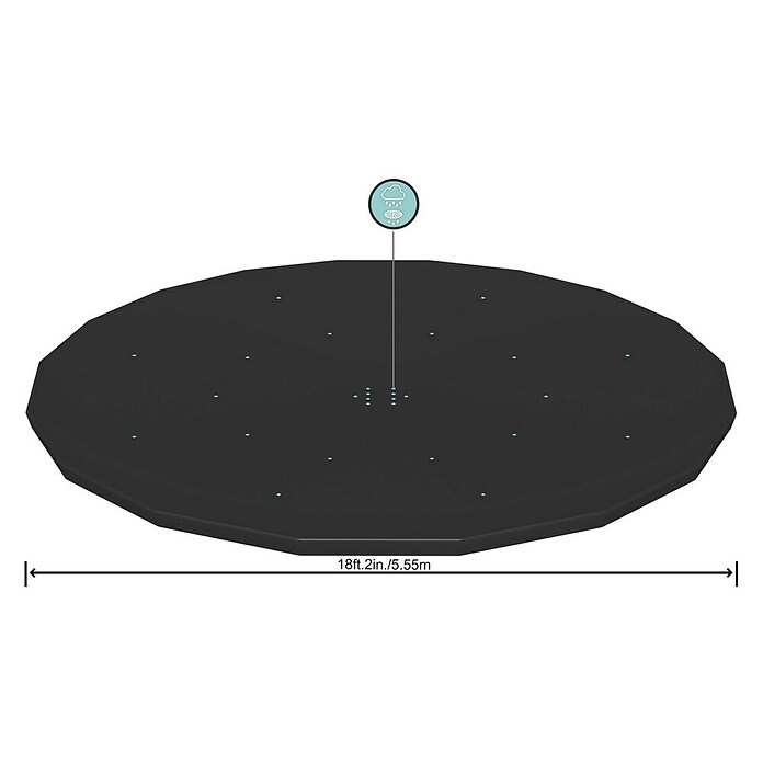 Bestway Afdekzeil voor zwembaden Steel Pro Max 549 (Diameter: 555 cm, Materiaal: Kunststof) | BAUHAUS