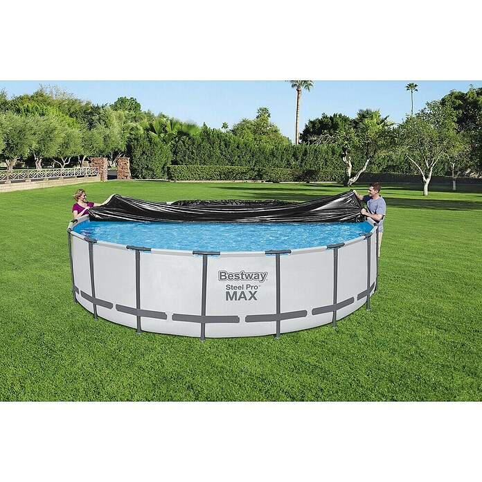 Bestway Afdekzeil voor zwembaden Steel Pro Max 549 (Diameter: 555 cm, Materiaal: Kunststof) | BAUHAUS