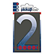 Pickup 3D Home Huisnummer (Hoogte: 10 cm, Motief: 2, Grijs, Kunststof, Zelfklevend)