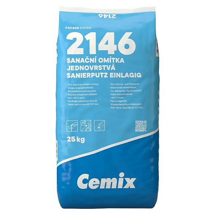 Cemix Sanierputz 2146 Einlagig (25 kg) | BAUHAUS