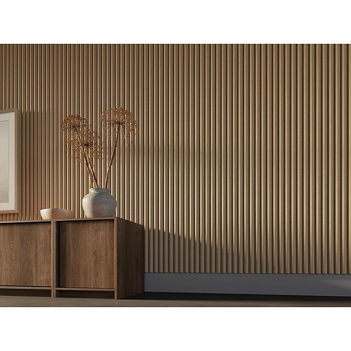 CanDo Akoestische panelen Decowall Acoustic Curve (l x b: 260 x 30 cm, Hoogte: 1,9 cm, Zand) | BAUHAUS