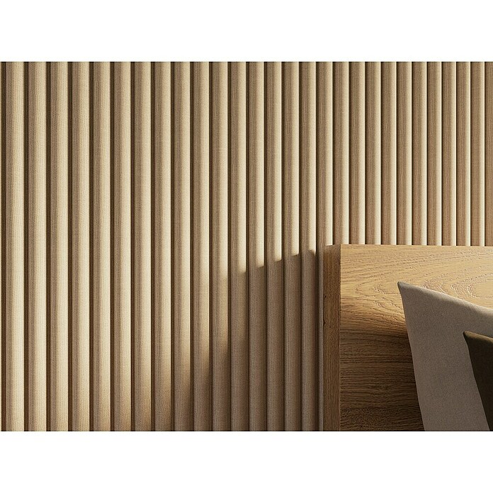 CanDo Akoestische panelen Decowall Acoustic Curve (l x b: 260 x 30 cm, Hoogte: 1,9 cm, Zand) | BAUHAUS