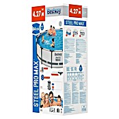 Bestway Opzetzwembad Steel Pro Max Set rond 427x84 (Ø x h: 427 x 84 cm, Grijs, 10.220 l) | BAUHAUS