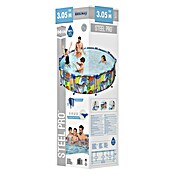 Bestway Opzetzwembad Steel Pro rond Jungle 305 (Ø x h: 305 x 66 cm, Meerkleurig, 4.062 l) | BAUHAUS