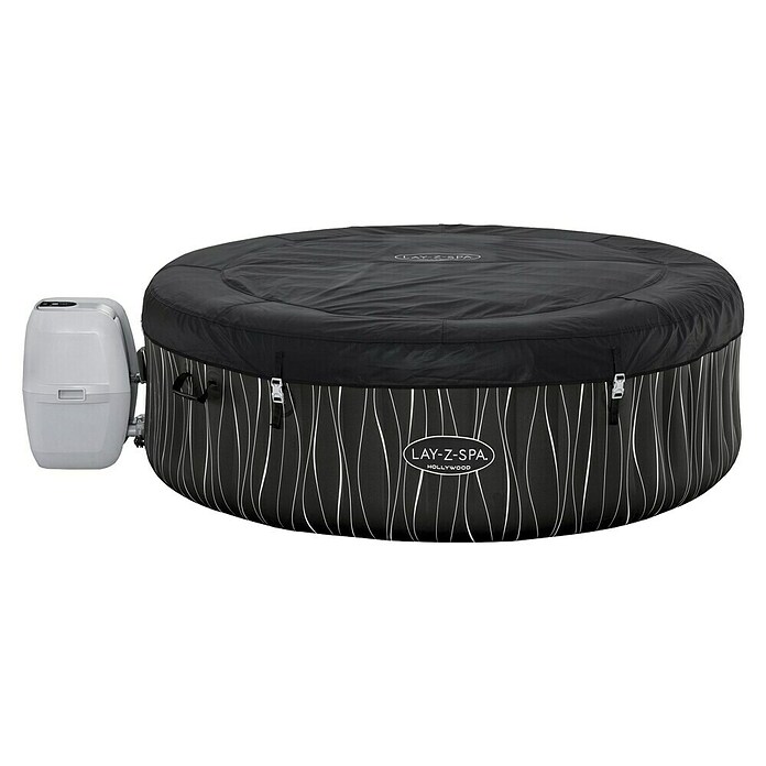 Bestway Lay-Z-Spa Opblaasbare jacuzzi Hollywood (Ø x h: 196 x 66 cm, Zwart, 908 l) | BAUHAUS