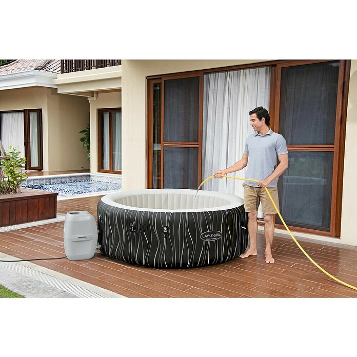 Bestway Lay-Z-Spa Opblaasbare jacuzzi Hollywood (Ø x h: 196 x 66 cm, Zwart, 908 l) | BAUHAUS