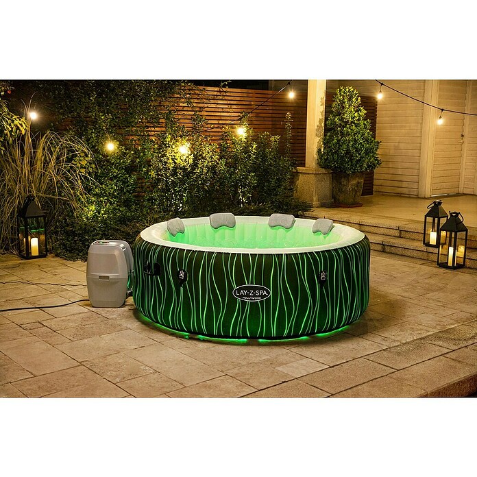 Bestway Lay-Z-Spa Opblaasbare jacuzzi Hollywood (Ø x h: 196 x 66 cm, Zwart, 908 l) | BAUHAUS