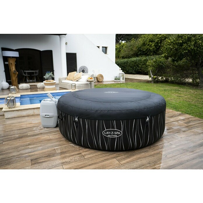 Bestway Lay-Z-Spa Opblaasbare jacuzzi Hollywood (Ø x h: 196 x 66 cm, Zwart, 908 l) | BAUHAUS