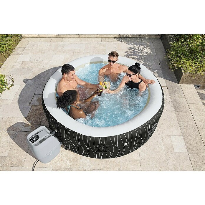 Bestway Lay-Z-Spa Opblaasbare jacuzzi Hollywood (Ø x h: 196 x 66 cm, Zwart, 908 l) | BAUHAUS
