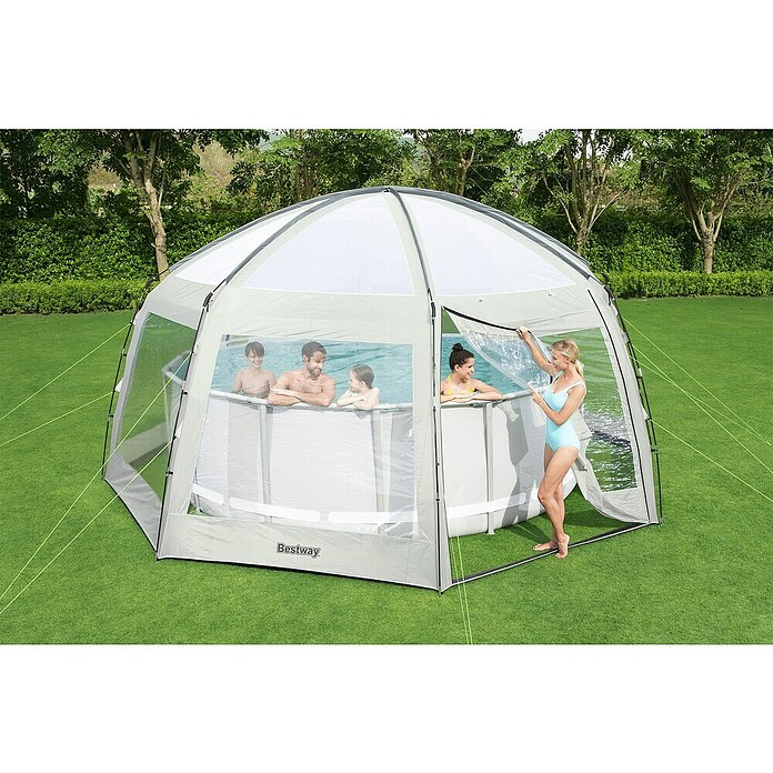 Bestway Zwembadoverkapping Pool Dome (Ø x h: 600 x 295 cm) | BAUHAUS