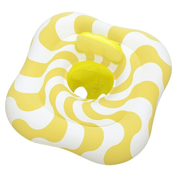 Bestway Zwemzitje Comfort Wavy Square Ring (Geel / Wit, 4 luchtkamers) | BAUHAUS