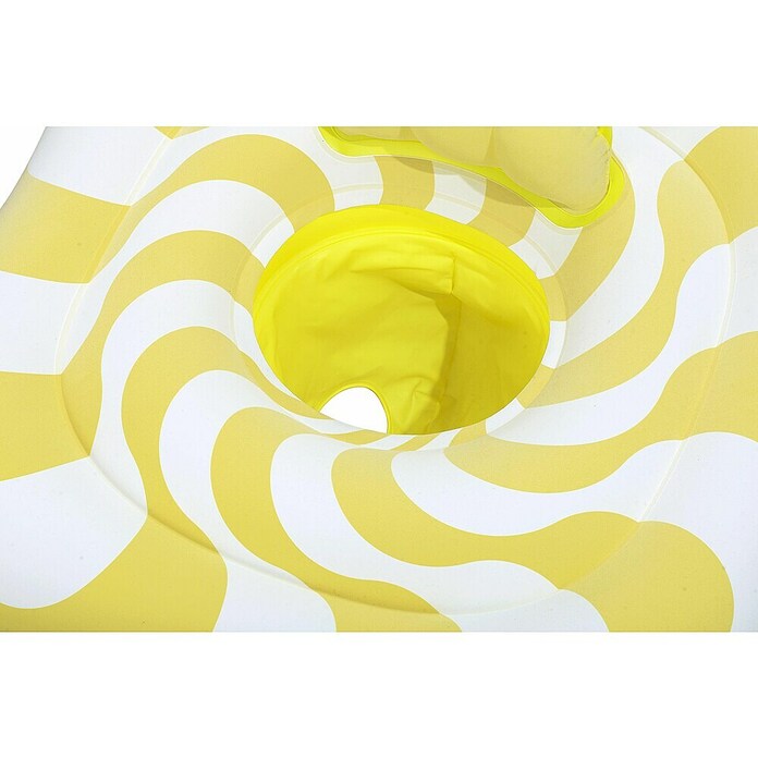 Bestway Zwemzitje Comfort Wavy Square Ring (Geel / Wit, 4 luchtkamers) | BAUHAUS