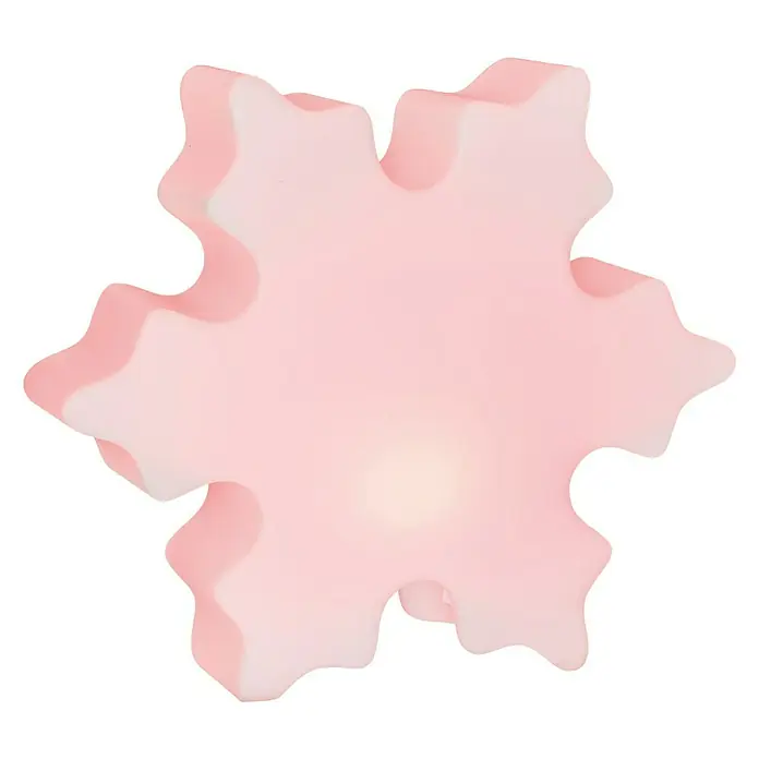 8 Seasons Design Shining LED-Weihnachtsleuchte Crystal Mini - 6 W, Weiß, Durchmesser: 40 cm - Rosa Schneeflockenlampe für Kinderzimmer oder als Nachtlicht, die eine sanfte, beruhigende Atmosphäre schafft.