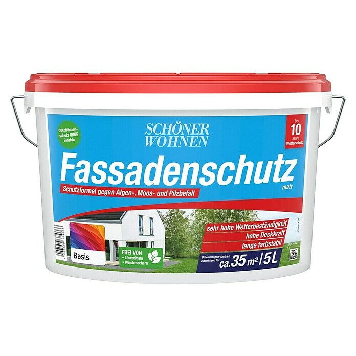 SCHÖNER WOHNEN-Farbe Mix Dispersionsfassadenfarbe Fassadenschutz zum Mischen lassen (Basismischfarbe 4, 5 l) | BAUHAUS