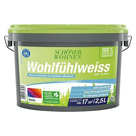 SCHÖNER WOHNEN-Farbe Mix Wandfarbe Wohlfühlweiß zum Mischen lassen