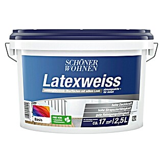 SCHÖNER WOHNEN-Farbe Mix Latexfarbe Latexweiß zum Mischen lassen (Basismischfarbe 4, Seidenglänzend, 2,5 l, Strukturbetonend)