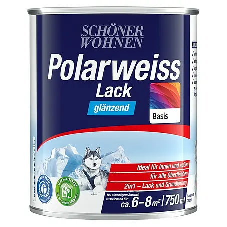 SCHÖNER WOHNEN-Farbe Mix Weißlack Polarweiß zum Mischen lassen