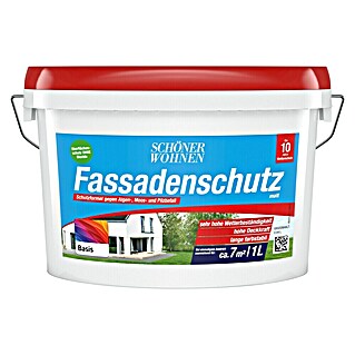SCHÖNER WOHNEN-Farbe Mix Fassadenfarbe Fassadenschutz zum Mischen lassen (Basismischfarbe 4, 1 l, Matt)