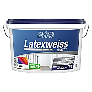 SCHÖNER WOHNEN-Farbe Mix Latexfarbe Latexweiß zum Mischen lassen (Basismischfarbe 4, Seidenglänzend, 5 l, Strukturbetonend)