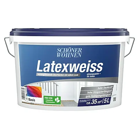 SCHÖNER WOHNEN-Farbe Mix Latexfarbe Latexweiß zum Mischen lassen