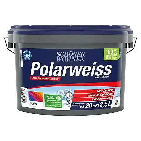 SCHÖNER WOHNEN-Farbe Mix Wandfarbe Polarweiß zum Mischen lassen