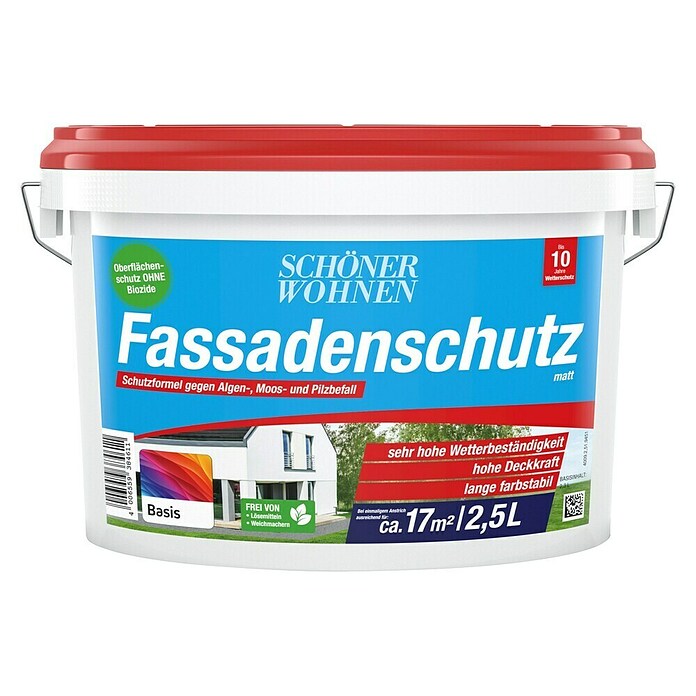 SCHÖNER WOHNEN-Farbe Mix Dispersionsfassadenfarbe Fassadenschutz zum Mischen lassen (Basismischfarbe 4, 2,5 l) | BAUHAUS