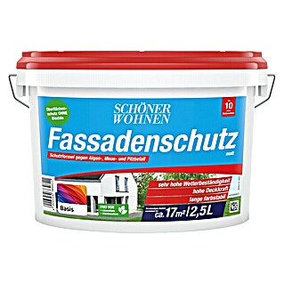SCHÖNER WOHNEN-Farbe Mix Fassadenfarbe Fassadenschutz zum Mischen lassen (Basismischfarbe 1, 2,5 l, Matt)