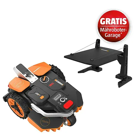 Worx PowerShare 20V Mähroboter-Set Landroid Vision M800 inkl. Garage