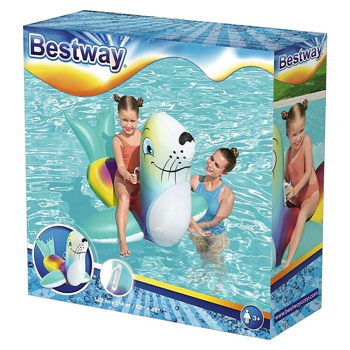 Bestway Opblaasdier Rider Flash n' Splash Seal ride-on (141 x 110 x 93 cm) | BAUHAUS
