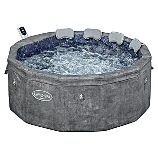 Bestway Lay-Z-Spa Opblaasbare jacuzzi Carrara Smart 6 (Ø x h: 170 x 65 cm, Grijs, 850 l)
