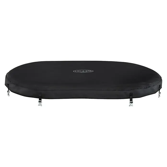 Bestway Lay-Z-Spa Eisbad Glacial Dip - L x B x H: 152 x 92 x 71 cm - Schwarze Lay-Z-Spa Abdeckung mit Verschlussriemen. Hält die Wärme und schützt vor Schmutz. Ideal für Whirlpools im Freien.
