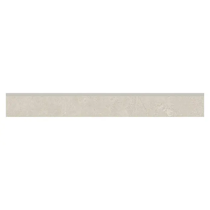 Zócalo cerámico Geo - 7,2 x 60,5 cm, Avorio, Espesor: 9,5 mm, 18 pzs. - Baldosa de travertino beige con sutiles vetas, perfecta para interiores elegantes con un atractivo cálido y natural.