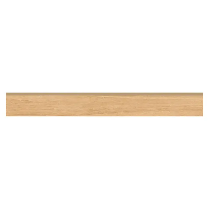 Zócalo cerámico Sherwood - 7,2 x 59,6 cm, Miel - Textura de madera clara con vetas finas. El patrón natural aporta calidez y un toque orgánico.