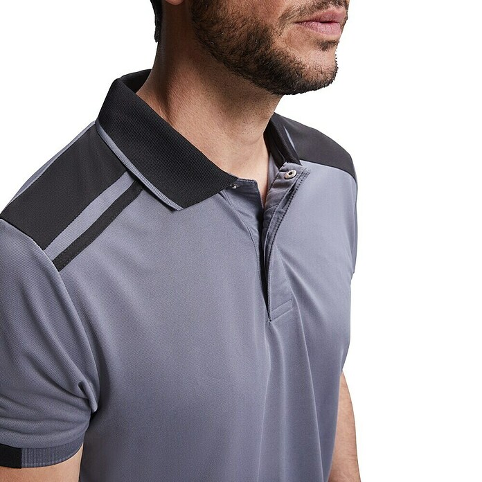 Polo Samurai (XXXL, Plomo/Negro, 100% poliéster) | BAUHAUS