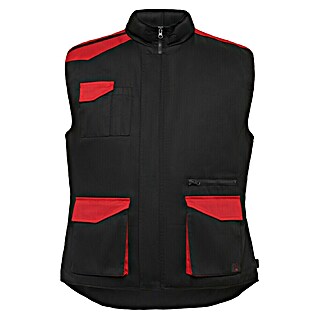 Chaleco de trabajo Armada (XXL, Negro/Rojo, 80% poliéster / 20% algodón)
