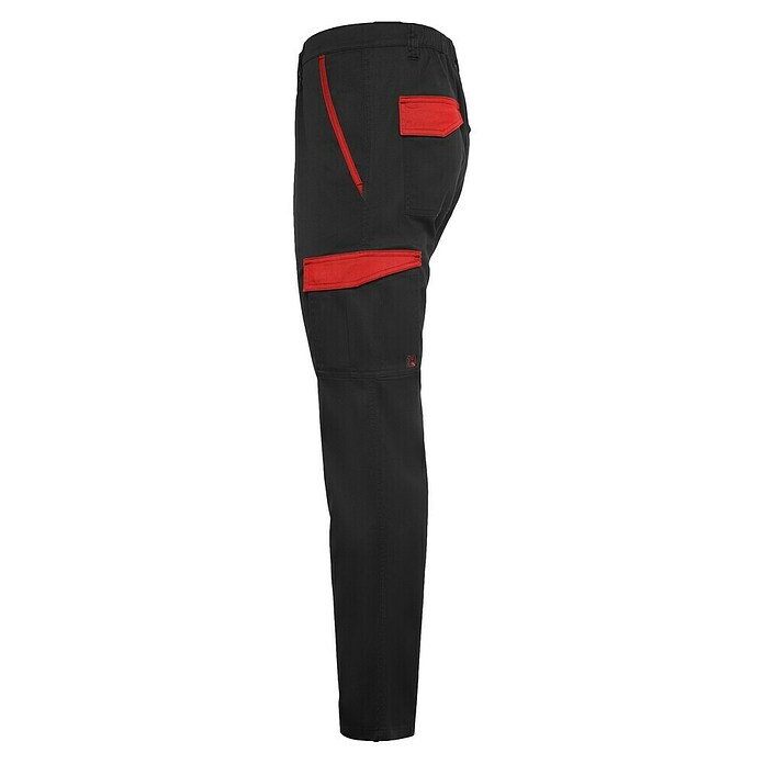 Pantalones profesionales Trooper (48, Negro/Rojo) | BAUHAUS