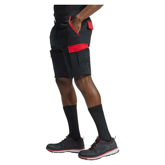Pantalones cortos de trabajo Tahoe (XXL, Negro/Rojo) | BAUHAUS