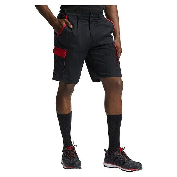 Pantalones cortos de trabajo Tahoe (XXL, Negro/Rojo) | BAUHAUS