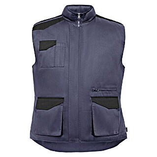 Chaleco de trabajo Armada (L, Plomo/Negro, 80% poliéster / 20% algodón)