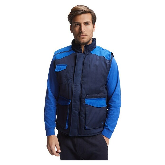Chaleco de trabajo Armada (L, Azul/Royal, 80% poliéster / 20% algodón) | BAUHAUS