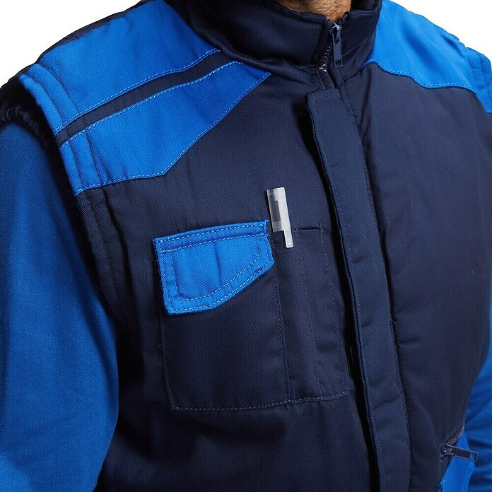 Chaleco de trabajo Armada (L, Azul/Royal, 80% poliéster / 20% algodón) | BAUHAUS