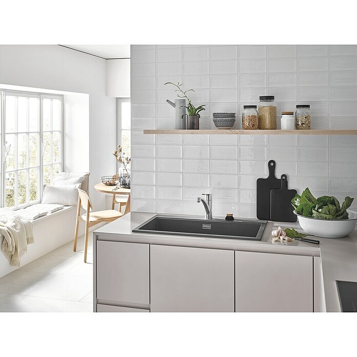Grohe QuickFix Keukenkraan Start (Afvoer armatuur: 227 mm, Supersteel RVS look, Zwenkbereik: 140 °) | BAUHAUS
