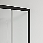 Aurlane Mampara de ducha semicircular Factory (90 x 90 x 200 cm, Recubrimiento en polvo, Negro) | BAUHAUS