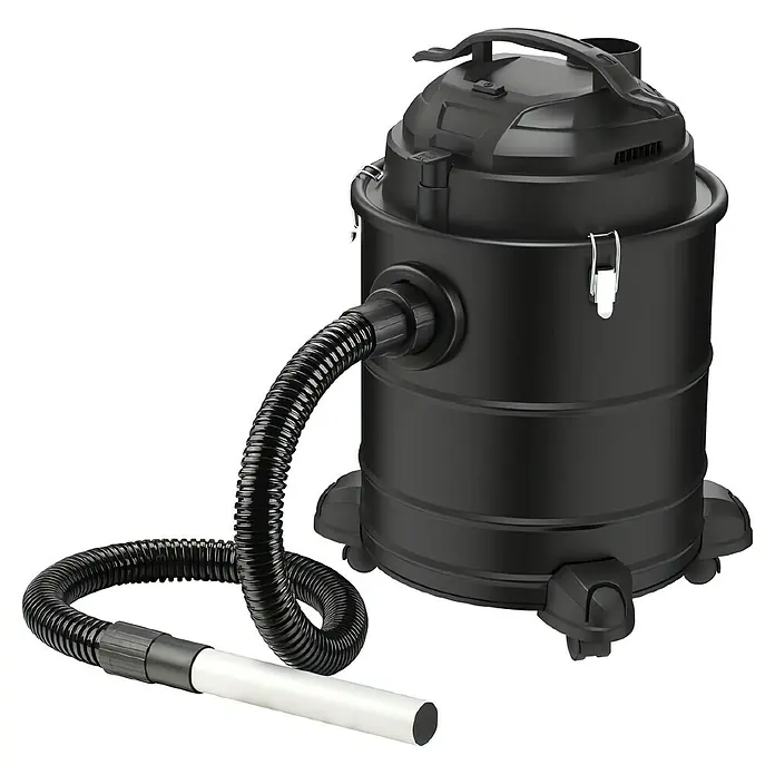 Valo Aschesauger Premium - 1.800 W, 20 l, Blasfunktion - Schwarzer Industriesauger mit flexiblem Schlauch und weißer Düse für starke Reinigungsarbeiten.