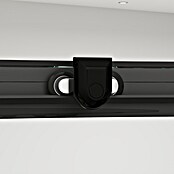 Aurlane Mampara de ducha semicircular Factory (90 x 90 x 200 cm, Recubrimiento en polvo, Negro) | BAUHAUS