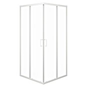 Aurlane Mampara de ducha esquinera Factory (L x An x Al: 90 x 90 x 200 cm, Revestido, Blanco, Espesor de vidrio: 6 mm, Ancho de entrada de 47 cm) | BAUHAUS